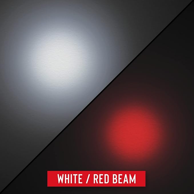 Coast FL1R 435 Lumen Dual Color (White/Red) Rechargeable LED Headlamp, Recharging Accessories Included