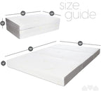Milliard Trifold Mattress, Queen Size, 4 inch, Portable Foldable Mattress Queen with Medium Firm Foam, Washable Cover, Tri-Folding Floor Bed, Fold Up Guest Bed, RV Travel, Camping, 78" x 58”