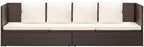 Patio Furniture Camping Chairs Outdoor Chairs Beach Chair Patio Bed with Cushion & Pillows Poly Rattan Brown for Poolside Backyard and Beach