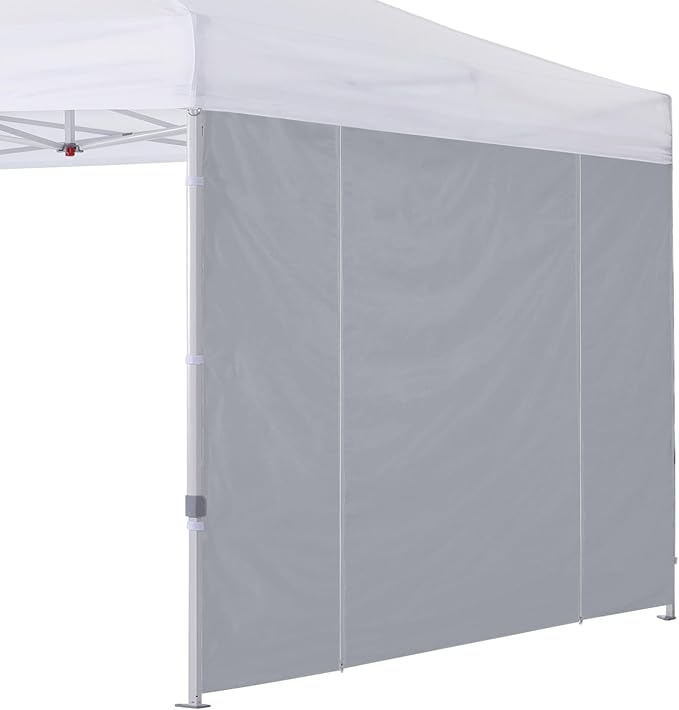 COOSHADE Instant Canopy SunWall 10x10 Canopy SideWall for Pop up Canopy Tent, 1 Pack Door Wall Only, Grey