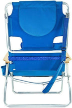 Ostrich Deluxe Padded 3-N-1 Outdoor Lounge Reclining Beach Chair, Blue (2 Pack)
