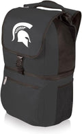 PICNIC TIME NCAA Michigan State Spartans Zuma Backpack Cooler - Soft Cooler Backpack - Lunch Cooler, (Black)