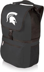 PICNIC TIME NCAA Michigan State Spartans Zuma Backpack Cooler - Soft Cooler Backpack - Lunch Cooler, (Black)