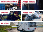 A-iPower Quiet Inverter Generator, 2600W RV Ready, EPA & CARB Compliant CO Sensor, Portable Ultra-Light Weight For Backup Home Use, Tailgating & Camping (SUA2600i)
