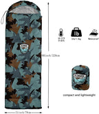 Sleeping Bag for Kids Adults,Brown Giraffe Fur Pattern-Lightweight Warm Portable Outdoor Indoor-Waterproof Cold Weather Resistant Sleeping Bag for Camping Hiking