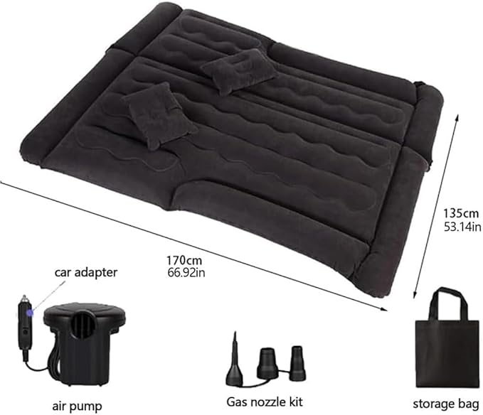 Car Air Mattresses for Volvo XC40 XC60 XC90,Inflatable Bed Mattress with Electric Air Pump Portable Sleeping Pad for Travel Camping Trunk & Back Seat,Pink