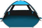 COMMOUDS Beach Tent Sun Shade for 3/4/6/8 Person, UPF 50+ Beach Sun Shelter Canopy Tent, Lightweight, Easy Set Up and Carry