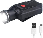 FISHNU 500 Lumens Clip-on Hat Light,USB Rechargeable Led Cap Light,No Red Ring and Aluminum Alloy Zoomable Head Baseball Hat Lamp,Tightly Clip Designed Spotlight