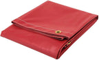 Mytee Products (2 Pack) 8' x 10' Heavy Duty Red 18oz Vinyl Utility Tarp Waterproof, Multipurpose, Cars, Boats, Campers, Pool Cover, Tent