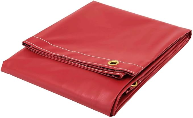 Mytee Products (2 Pack) 8' x 10' Heavy Duty Red 18oz Vinyl Utility Tarp Waterproof, Multipurpose, Cars, Boats, Campers, Pool Cover, Tent
