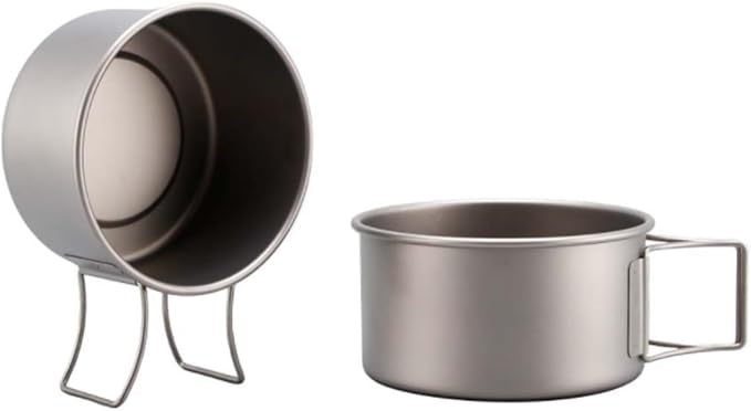 Camping Cookware Outdoor Camping Portable Pure Titanium Bowl Set Pot Tableware Foldable Camping Cooker Survival Gear