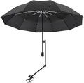 UPF 50+ Beach Umbrella with Adjustable Universal Clamp