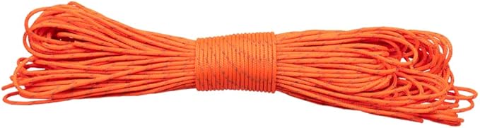 Paracord Planet – Fluorescent 1.75mm Reflective Guyline 95 Paracord Tent Rope Camping Parachute Cord – Neon Orange – 65ft