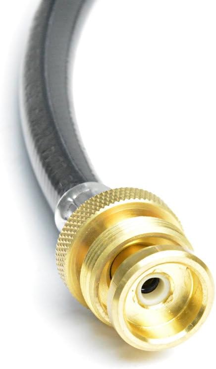 Stanbroil Propane Brass Tee Adapter Kit with 4-Port with 5-feet and 12-feet Hose for Motorhomes Tank RV Camping