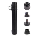 1 Pack Survival Water Filter Straw for Hiking & Camping, 2025 Personal Portable Water Purifier, 3000L Long Life, Includes Bottle & Hydration Bladder Adapters (1, Black, 3x3x19.3cm)
