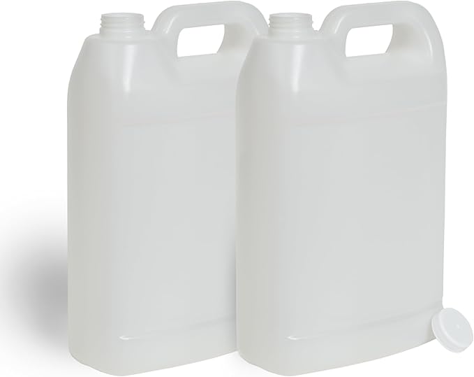 FastRack 1 Gallon Water Jug (Pack of 2) | F-Style Reusable Plastic Jug with lid for Liquids | Heavy-Duty Water Container for Storage, Camping | BPA-Free Gallon Jugs with Lid