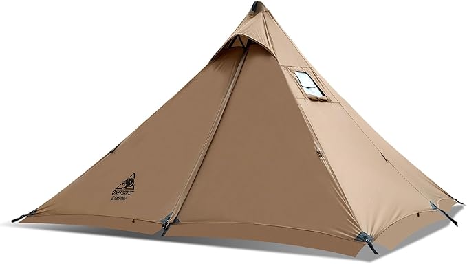 OneTigris APEX Trail Teepee Tent, Waterproof Windproof Hot Tent with Stove Jack, 2 Person Tent for Camping, Hiking, Bushcraft, Bikepacking, Travel