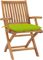 Folding Patio Chairs with Cushions 6 pcs,Outdoor Lounge Chair,Portable Camping Chair,Bistro Table and Chairs Outdoor,Features 2 Sets of Ropes,for Balcony/Garden/Backyard, Solid Teak Wood