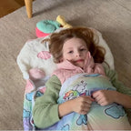 Sleeping Bag for Kids, Preschool Nap Mat, Toddler Sleeping Bag with Pillow for Daycare, Ages 3+, Large Size