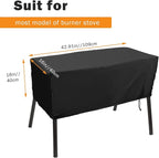 Luxiv Heavy-Duty Patio Cover for Camp Chef 3 Burner Stove, Waterproof Cover (Black, 43x16x16)