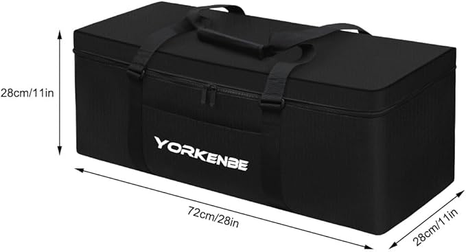 Camping Tent Bag, 28x11 Inch Tent Storage Replacement, 1680D Heavy Duty Waterproof Zipper Travel Duffel Sports Equipment Bag, with Large Mouth and Padded Handles (1)