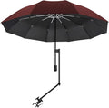 UPF 50+ Beach Umbrella with Adjustable Universal Clamp