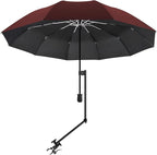 UPF 50+ Beach Umbrella with Adjustable Universal Clamp