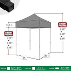 Eurmax USA 5'x5' Pop Up Canopy Tent Commercial Instant Canopies with Heavy Duty Roller Bag,Bonus 4 Sand Weights Bags (Purple)