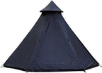 GeRRiT Tents for Camping 4 Person, Waterproof Pyramid Teepee Tent Adult Tent Waterproof Double Layers Indian Tent Yurt Tent Tower Post Bell Tent for Outdoor Family Trip Hello, 3, Black
