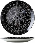 Camping Plates Creative Ceramic Dinner Plate Restaurant Round Dinner Plate Geometric Pattern Dinner Plate Kitchen Tableware Decorative Plate(D,15.3cm/6Inch)