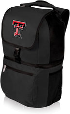 PICNIC TIME NCAA Texas Tech Red Raiders Zuma Backpack Cooler - Soft Cooler Backpack - Lunch Cooler, (Black)