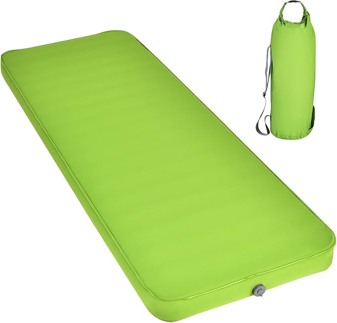 Giantex 4 Inch Self Inflating Camping Mat, Green, Compact, Inflatable, Lightweight