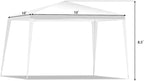 Tangkula 10 x 10Ft Outdoor Canopy Tent, Portable Wedding Party Event Tents for Party, Backyard, Outside
