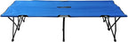 2 Person Folding Camping Cot for Adults, 50" Extra Wide Outdoor Portable Sleeping Cot with Carry Bag, Elevated Camping Bed, Beach Hiking, Blue