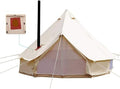 UNISTRENGH Luxury 4 Season Waterproof Cotton Canvas Bell Tent Large Glamping Tent Yurt Teepee with Roof Stove Jack Hole for Camping Hiking Christmas