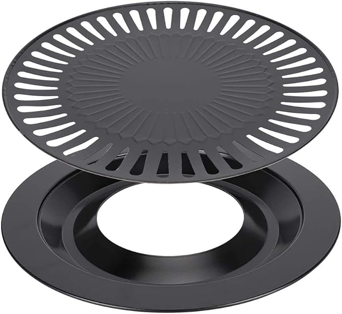 Eboxer Korean BBQ Grill Pan Non stick Barbecue Plate for Indoor Outdoor Grilling, Bakeware for Home Camping