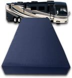 FoamRush 2" x 39" x 80" Camping Cot Gel Memory Foam RV Mattress Replacement with Canvas Navy Cover, Soft Support, Made in USA, Camper Trailer, Removable Water-Resistant Outdoor/Indoor Cover w Zipper