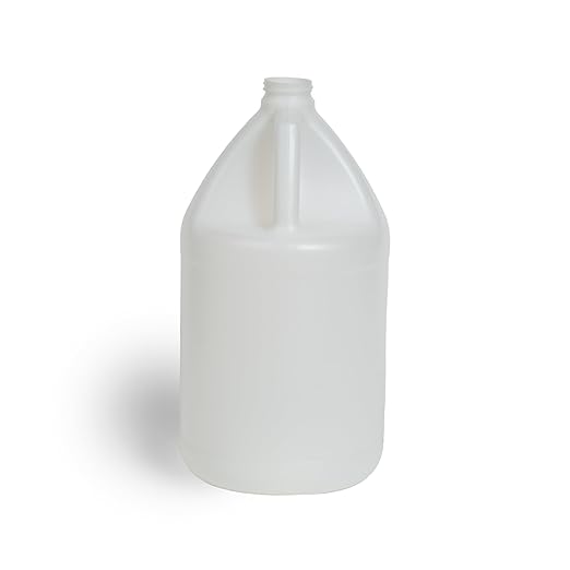 FastRack 1-Pack 1 Gallon Water Bottle - Round Plastic Jug Container with Lid | White Food Grade Gallon Water Jug, BPA-Free, Leak-Proof Pitcher with Lid Fermentation, Brewing, Storage & More
