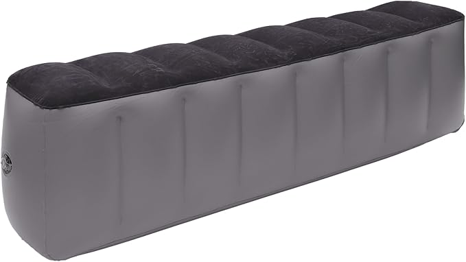 Car Air Inflation Mattress 51.18"x11.02"x16.54" Comfortable Rear Seat Air Travel Bed Car Sleeping Mat for Napping Travel Black Gray
