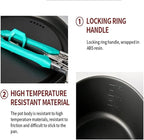 Camping Campfire Utensils, Outdoor Camping Tableware Set Backpacking Picnic 2 Pot 1 Frypan Kettle Alumina Durable Cookware Backpacking Gear