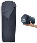 Litume Compact Velvet Lined Sleeping Bag, Lightweight Three Season Sleeping Bag, Water Repelling Sack for Warm and Cold Weather, Comfortable, Backpacking, Hiking, Camping, Traveling