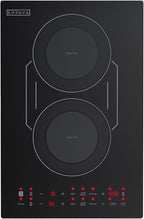 Empava Double/Dual Induction Cooktop 2 Burner, Shatter-proof Flat Glass Top, Bridge-SYNC, 3 Preset Modes, Bulit-in/Countertop, 110~120 Volt Plug in Electric Stove for Kitchen, RV, Outdoor Camping