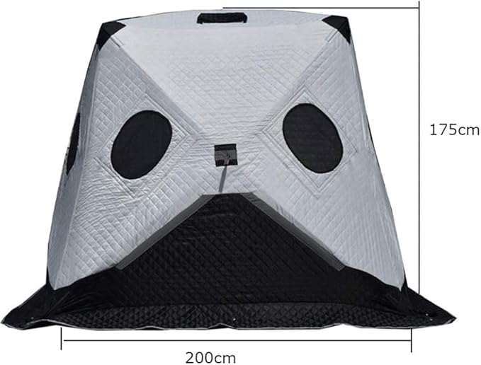 QUQUQ Camping Hiking Tent Automatic Pop Up Camping Tent Panda Shape with 2 Doors Waterproof Instant Tent for Family Hiking Outdoor Tent