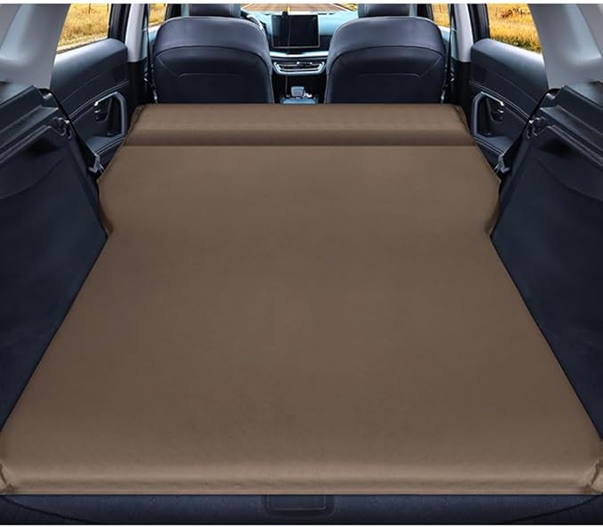 Car Inflatable Mattress for MINI Countryman 2017-2024 F60 Sleeping Movable Back Seat Bed Portable Soft Mattress Sleeping Bed with Storage Bag,Brown