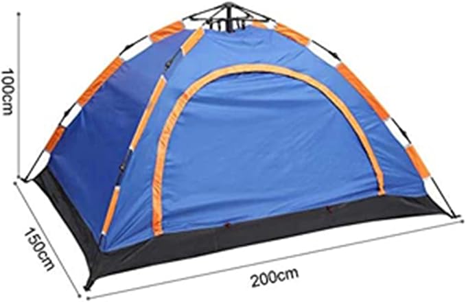 2 Person Tents for Camping Automatic Pop Up Camping Tent Lightweight Waterproof Windproof Dome Tents for Kids & Adults Great for Camping Backpacking and Hiking Ou Blue (Color : Orange)