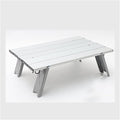 Outdoor Camping Portable Foldable Mini Table for Tours Beach Picnic Barbecue Tableware Folding Computer Desk Camping Accessories (Color : Red) (Silver)
