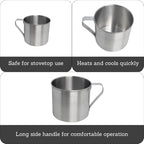 IMUSA USA R200-10WM Aluminum Mug for Stovetop Use or Camping 0.7 Quart, Silver