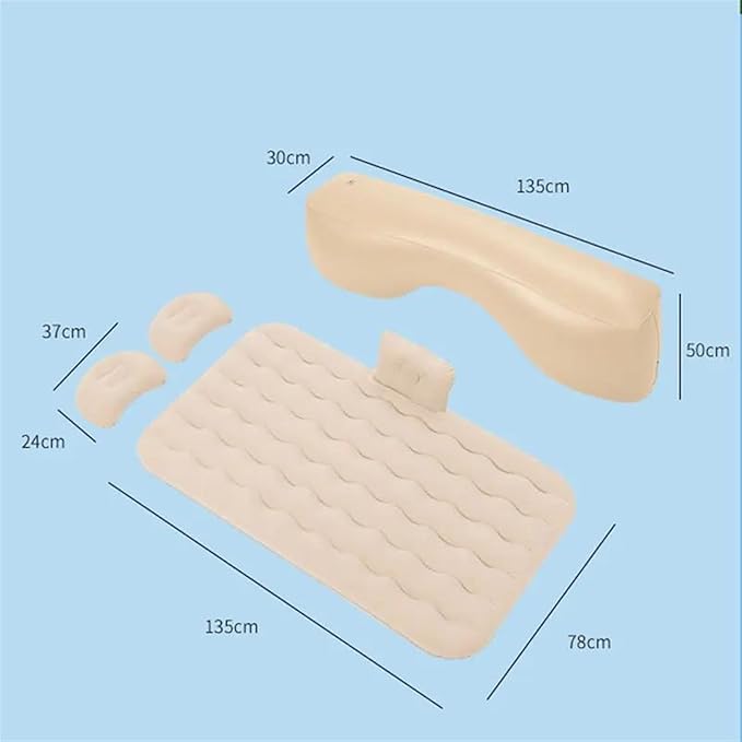 Camping Inflatable Mattress, Car Inflatable Bed, Automatic Pump Air Mattress, Portable Sleeping Mat, Long-Distance Travel Comfort Accessories (Black)