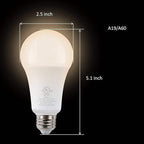 5W Rechargeable Emergency LED Light Bulbs with Back Up Battery for Power Outage, Camping, Hurricane, Disaster Planning, 40W Equivalent, UL Certified (3000K Soft White, 2-Pack)