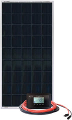 Go Power Overlander Charging Kit 200W - 12V Solar Panel Kit w/ 30-Amp Bluetooth® PWM Controller, Expandable Up to 600W, Includes 2X 25ft Solar Output Cables (Male and Female) for RV & Dry Camping Use